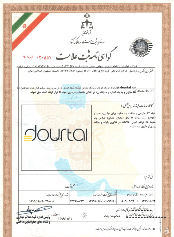 گواهی ثبت برند